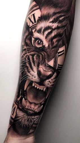 25 Tiger Tattoo on Forearm Ideas
