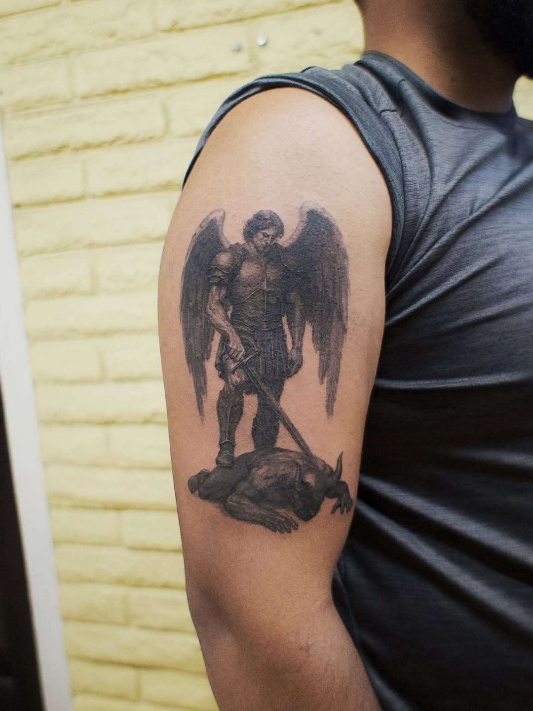 28 Archangel Michael Tattoo Designs for Men and Women   Realism, Sleeve, and Geometric Ideas
