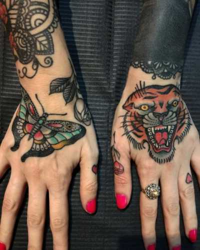 25 Tiger Tattoo on Hand Ideas