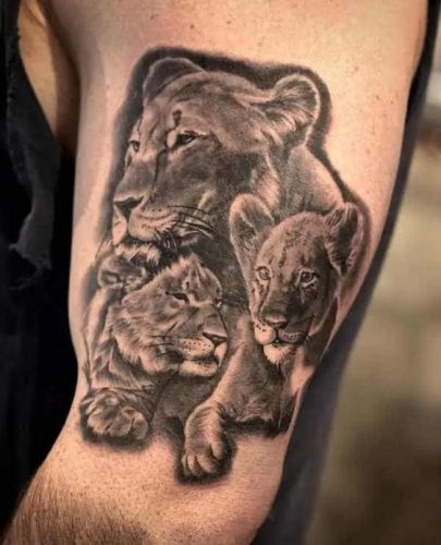 Celebrate the Pride: 24 Lion Family Tattoo Ideas