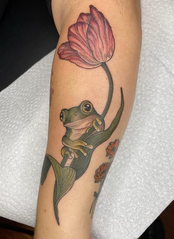 28 Frog Tattoo Ideas with Traditional, Cute, Japanese, Fine Line, and Color Flash Designs