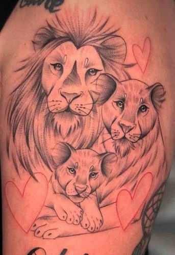 Celebrate the Pride: 24 Lion Family Tattoo Ideas