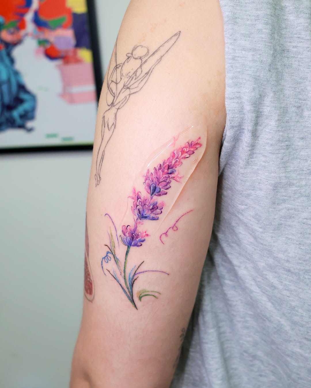 27 Lavender Tattoo Ideas : Fine Line, Bee, Rosemary, Black and Grey, Minimalist, Men and Women