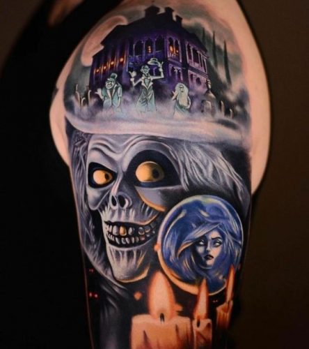 Unique 18 Haunted Mansion Tattoo Inspirations : Disney Designs & Ghostly Art