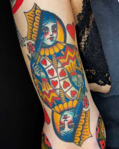 15 Queen of Hearts Tattoo Ideas: Royal Designs for Passionate Souls