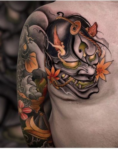 Explore 21 Samurai Mask Tattoo Ideas for : Discover Designs from Fierce to Floral