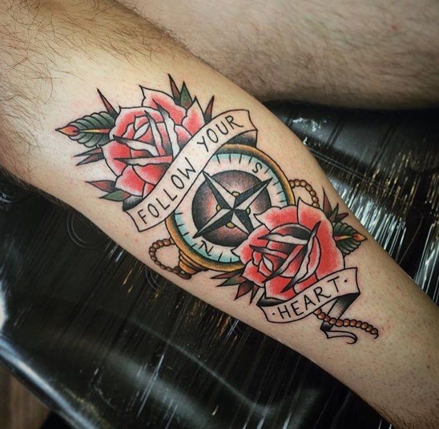 28 Compass Tattoo Ideas : Designs for Men and Women, Anchor, Traditional and More
