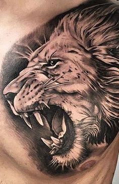Roar with Confidence: 20 Lion Tattoo on Chest Design Ideas