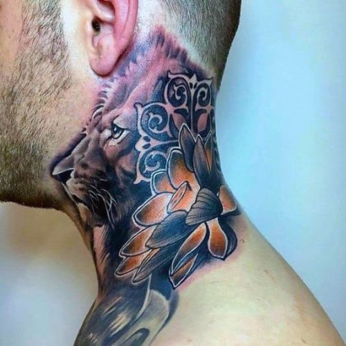 Neck Lion Tattoo: 17 Subtle and Striking Designs