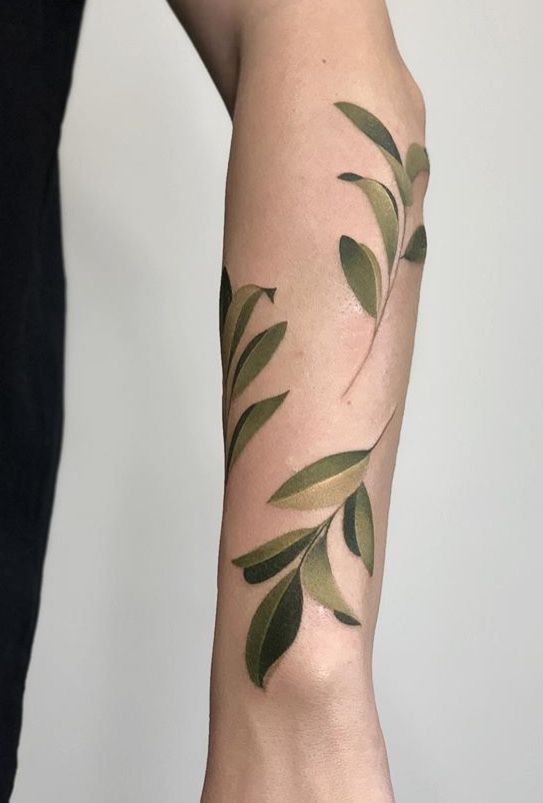 26 Olive Branch Tattoo Ideas : Fine Line, Arm Wrap, Minimal, American Traditional Designs