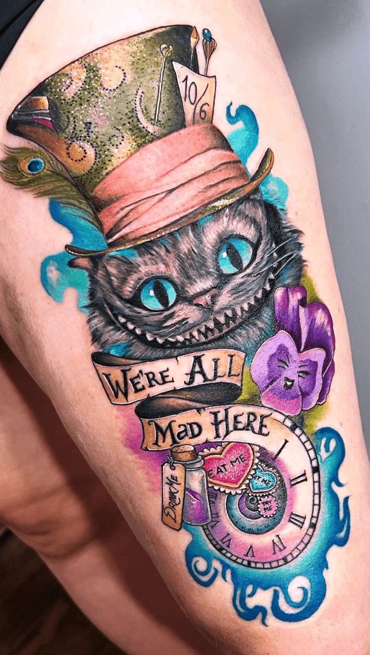 29 Cheshire Cat Tattoo Ideas: From Whimsical Grins to Dark Wonderland Symbolism