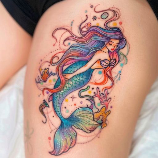 27 Mermaid Tattoo Ideas With Minimalist, Traditional, Afro, Siren, and Barbie-Inspired Designs