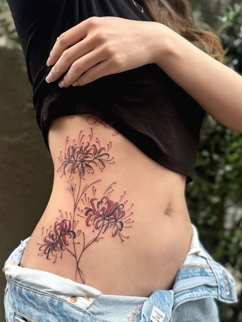 Spider Lily Tattoo 30 Ideas with Traditional Japanese Design, Arm Sleeve, Abstract Meaning