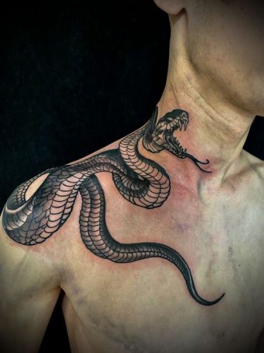 Discover Top 15 Snake Shoulder Tattoo Designs for : Inspiration for Men & Women