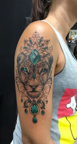 Lion Tattoo with Blue Eyes: 20 Enchanting and Mesmerizing Designs