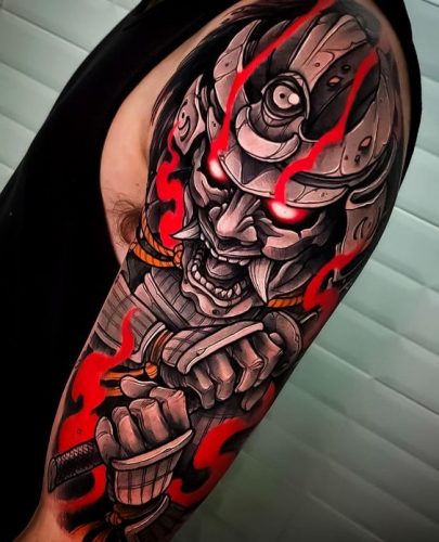 Explore 21 Samurai Mask Tattoo Ideas for : Discover Designs from Fierce to Floral