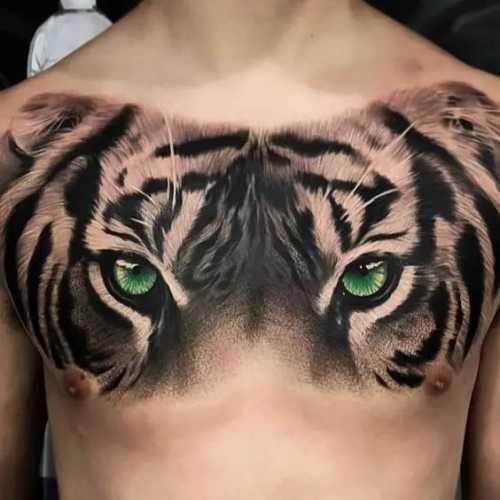 27 Chest Tiger Tattoo Ideas