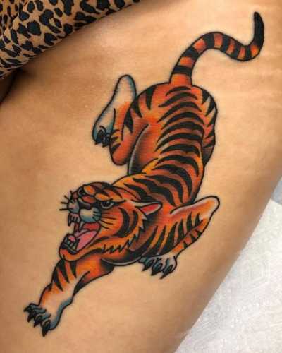 22 Old School Tiger Tattoo Ideas