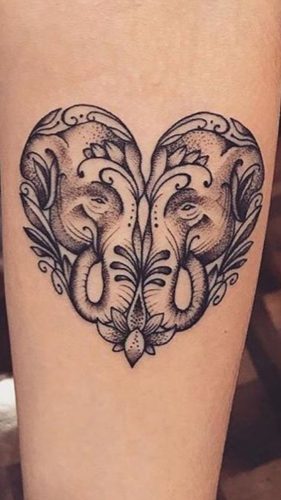 19 Elephant Tattoos with Raised Trunk Ideas
