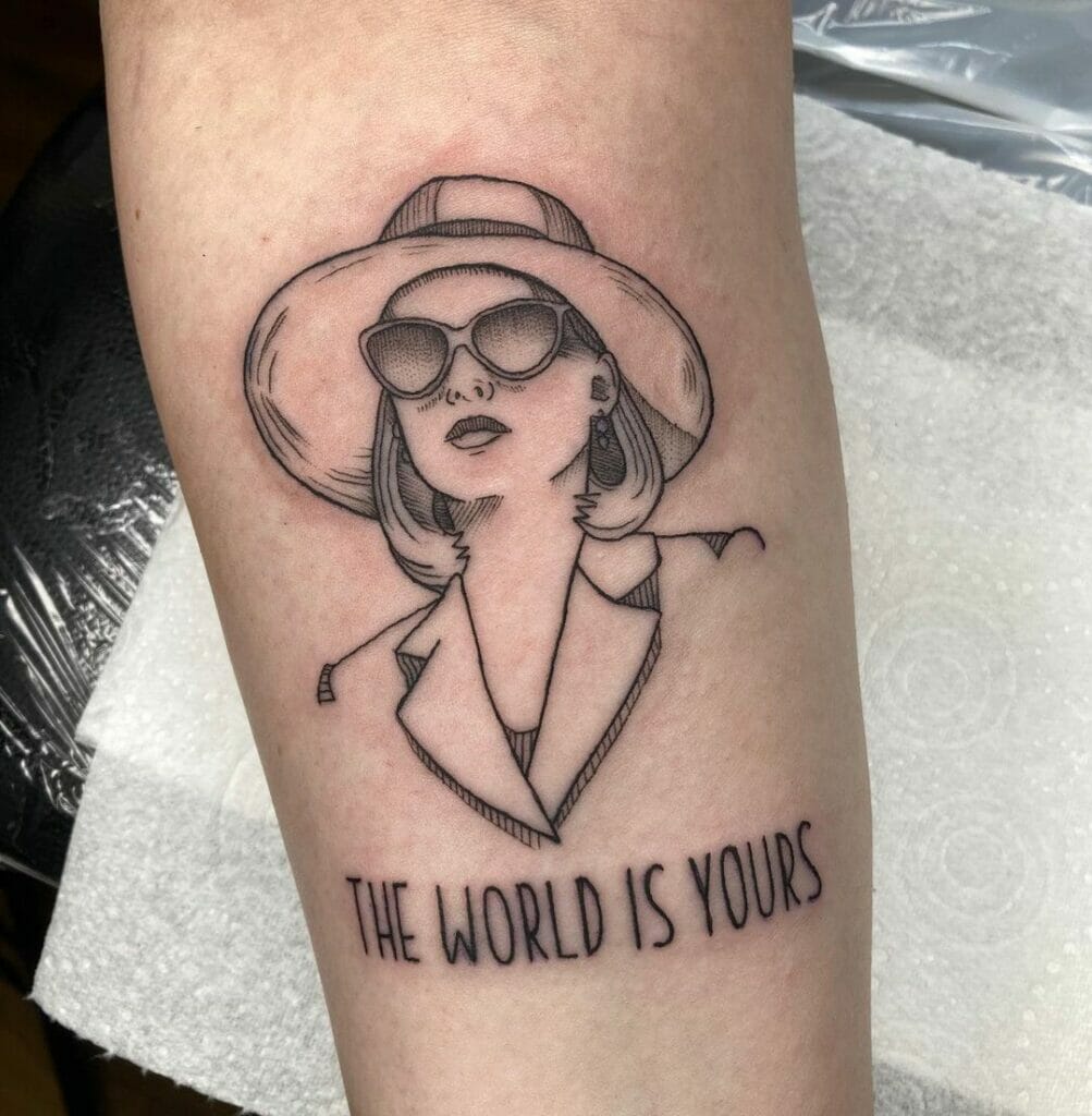 25 The World Is Yours Tattoo Ideas : Scarface Designs, Forearm, Leg & Women Tattoos