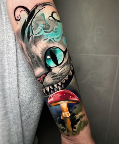Immerse in the Magic: 15 Alice in Wonderland Tattoo Sleeves for