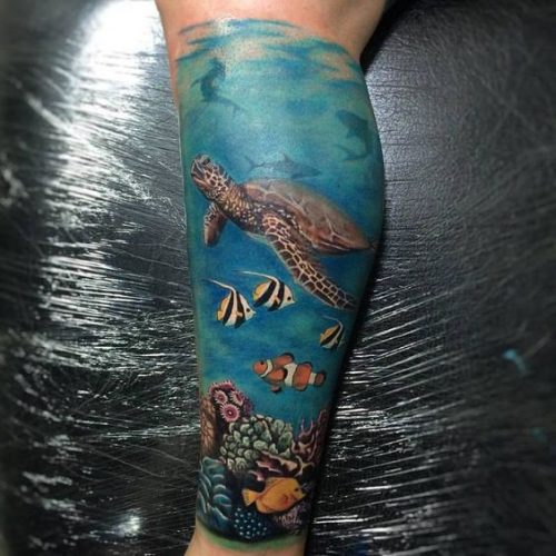 21 Sea Turtle Tattoo Design