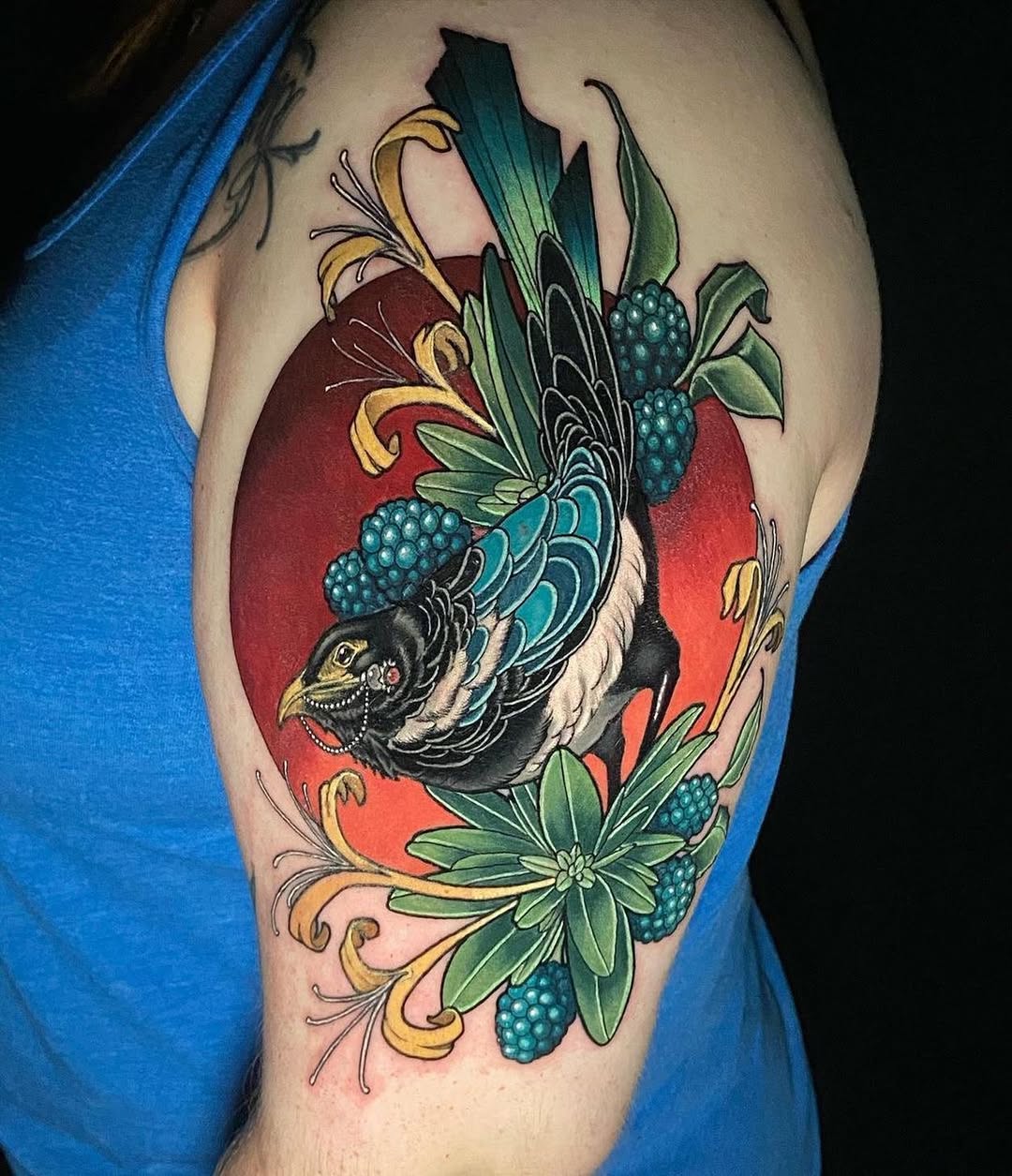 29 Honeysuckle Tattoo Ideas with Fine Line, Neo Traditional, Coral, and American Traditional Designs