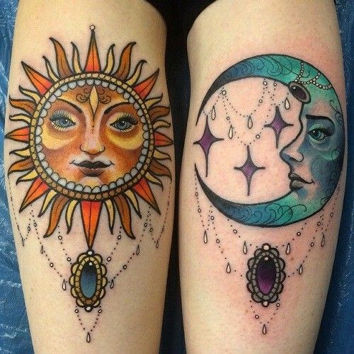 26 Crescent Moon Tattoo Designs : Fine Line, Stencil, Stars, Lotus, Waxing, Waning, American Traditional