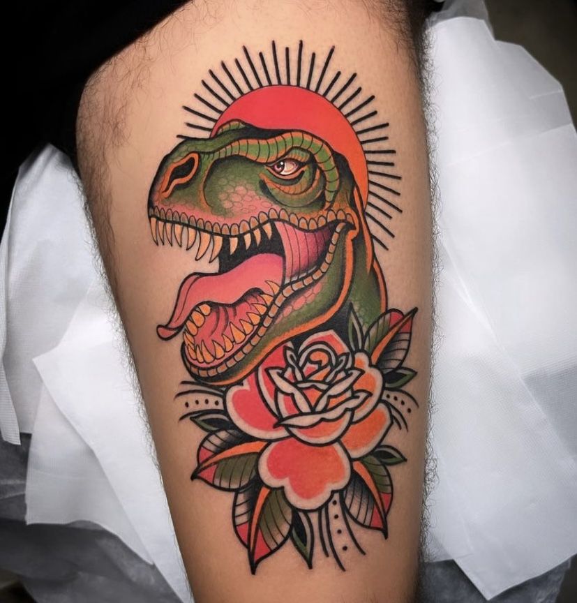 29 Dinosaur Tattoo Ideas Cute, Sleeve, Realistic, Fine Line, Flash, Neo Traditional, And More