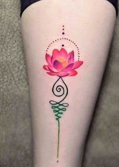 26 Unalome Tattoo Ideas with Lotus, Om and Spiritual Meaning Symbols