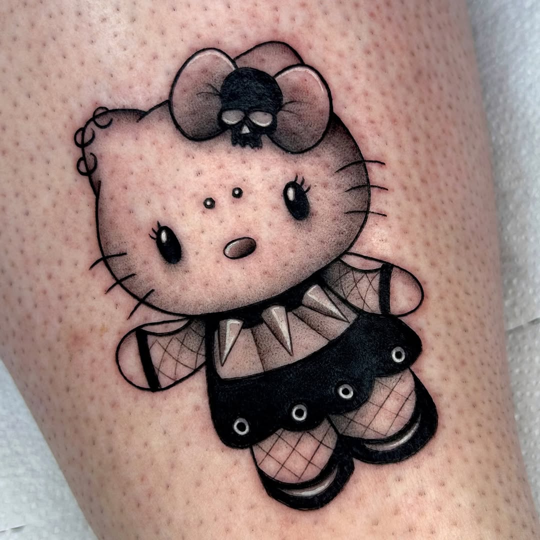 Hello Kitty Tattoo 29 Ideas for Women, Men & Couples Sleeve, Fine Line, Y2K, Cien Pies & More