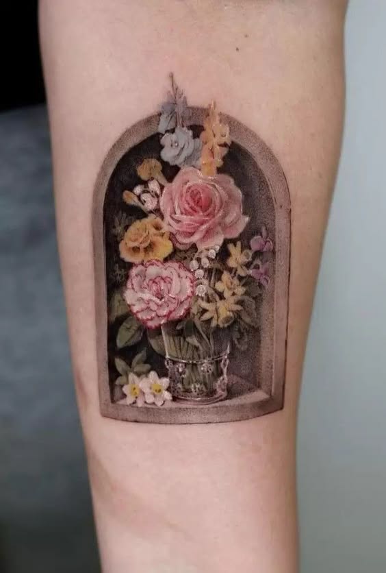 Discover 24 Stunning Flower Bouquet Tattoo Ideas: Delicate, Colorful, and Minimalist Designs