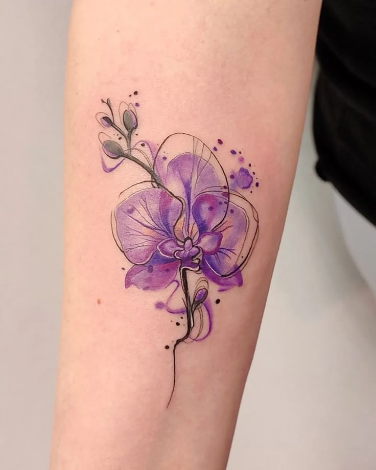 26 Orchid Tattoo Ideas for Minimalist, Colour, and Fine Line Designs