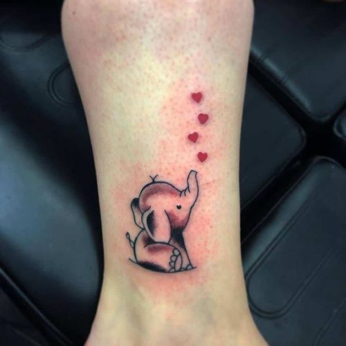 19 Elephant Ankle Tattoos Ideas