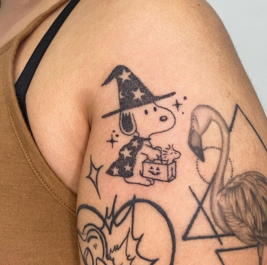 Halloween Tattoo 27 Ideas with Flash Art, Fine Line, Sleeve Designs and Glitter Concepts