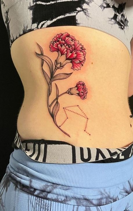 25 Carnation Tattoo Ideas : Traditional Designs for Women, Shoulder, Sleeve, Ankle & More