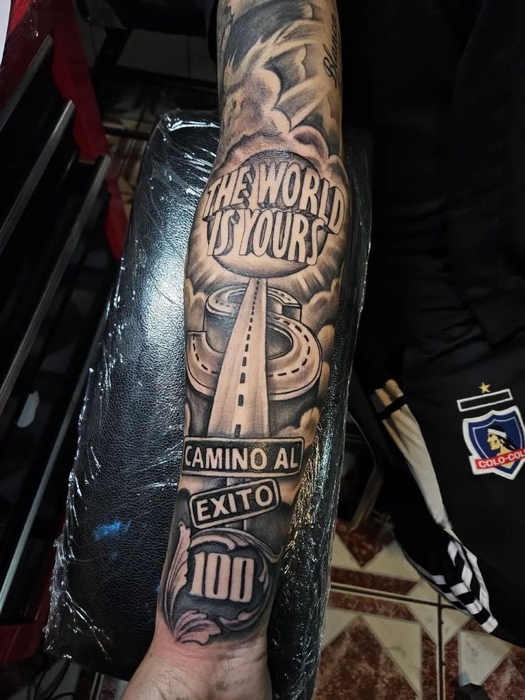 25 The World Is Yours Tattoo Ideas : Scarface Designs, Forearm, Leg & Women Tattoos