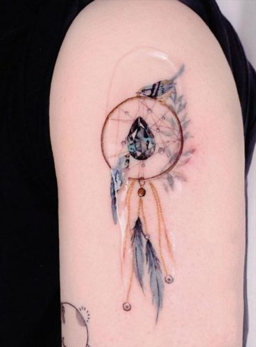 Explore 18 Unique Dreamcatcher Tattoo Designs for  &#8211; Symbolism &#038; Artistic Beauty
