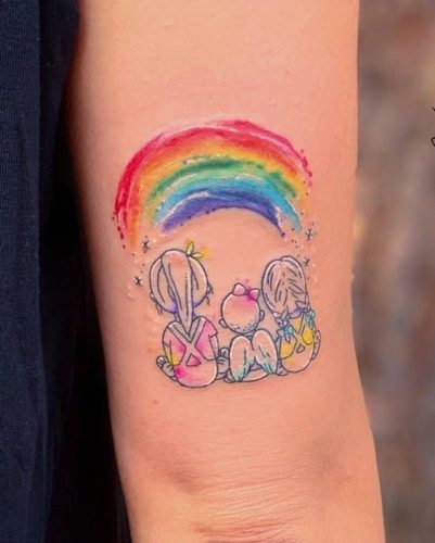 Embrace Hope and Healing with 17 Inspiring Rainbow Baby Tattoo Ideas for Moms and Dads in