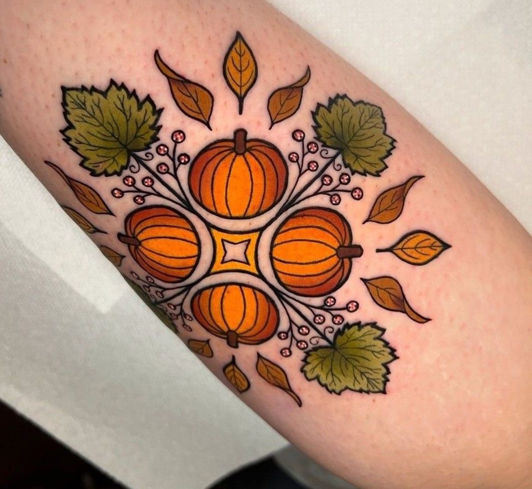 Fall Tattoo 26 Ideas for Women and Men Sleeve Art, Fine Line and Halloween Ink