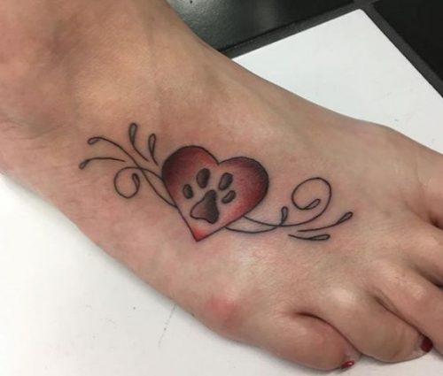 20 Dog Tattoo Ideas on Foot