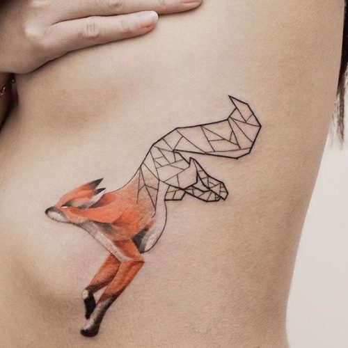 Explore 20 Unique Geometric Animal Tattoos for – From Celestial Wolves to Vibrant Birds