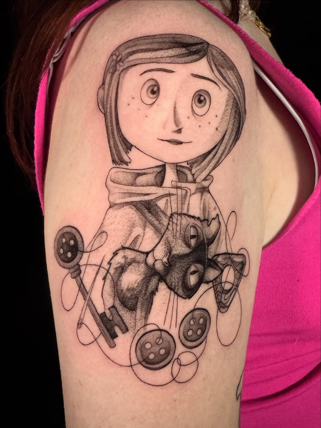 30 Coraline Tattoo Ideas: From Button-Eyed Whimsy to Dark Fairytale Ink