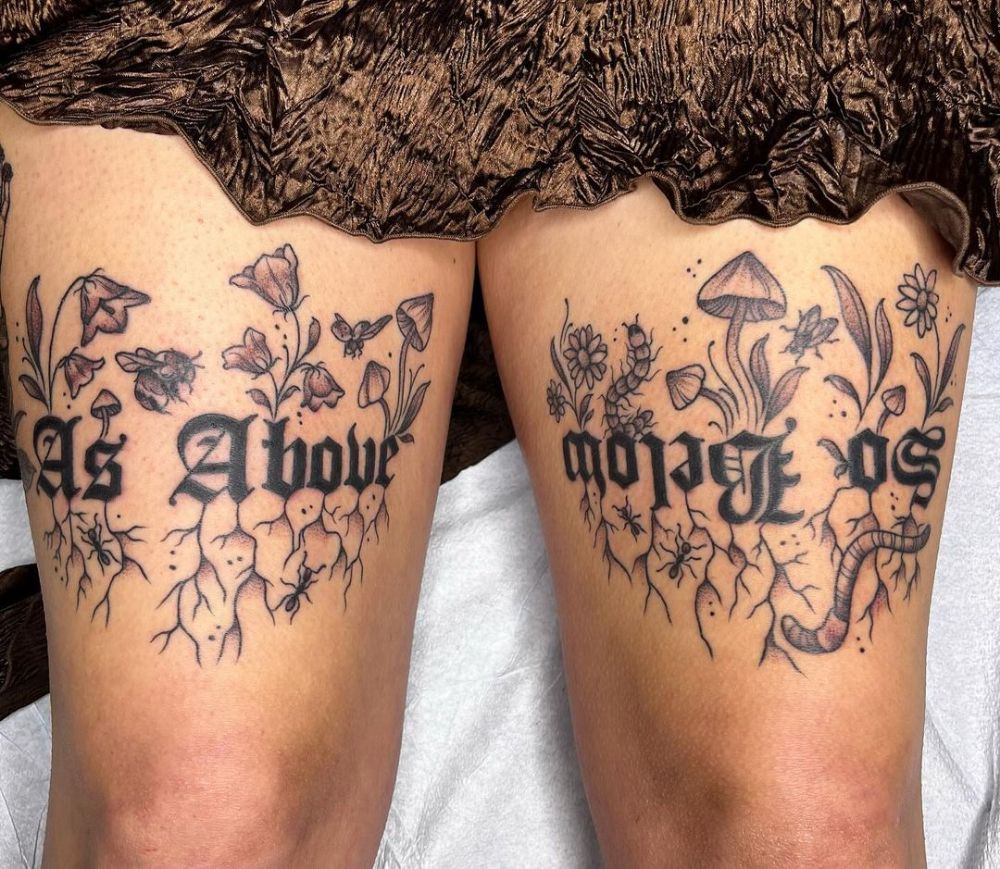 29 As Above, So Below Tattoo Ideas: Striking Ways To Wear A Classic Hermetic Motto