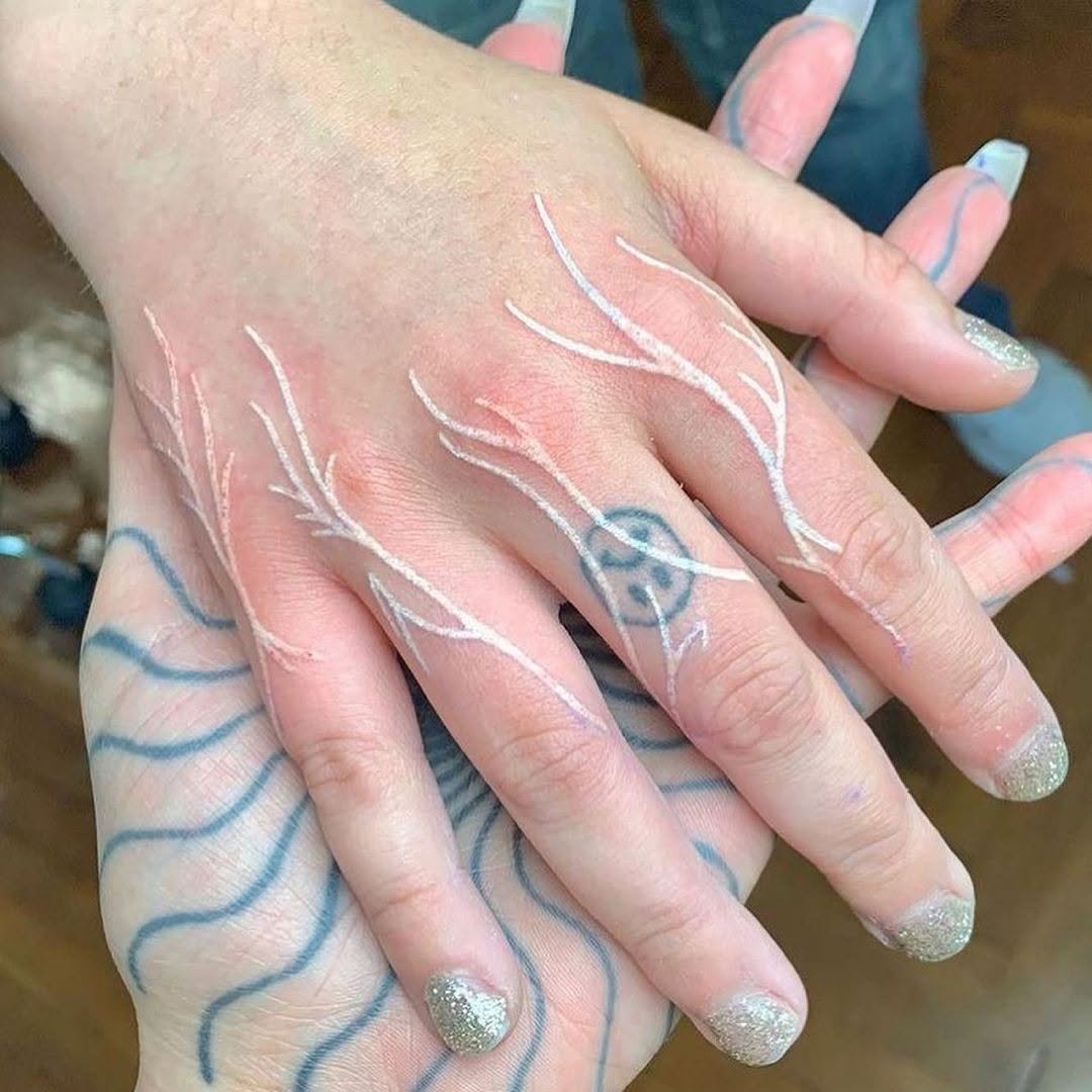 30 White Ink Tattoo Ideas for Dark Skin, Tan, Pale, Brown, Fine Line, Spider, Lightning, Healed Designs