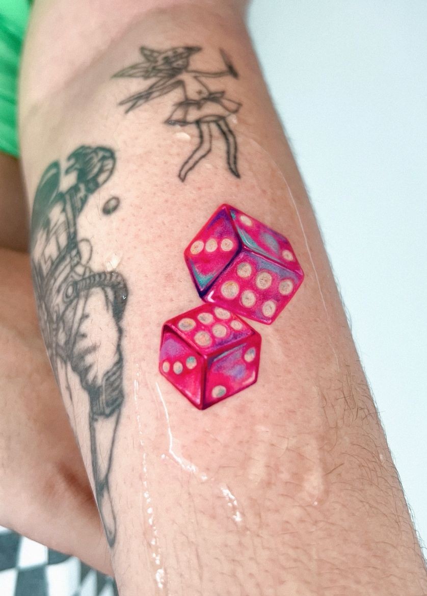 25 Dice Tattoo Ideas with Cool Flash Designs, Stencil Outlines & Men s Placement