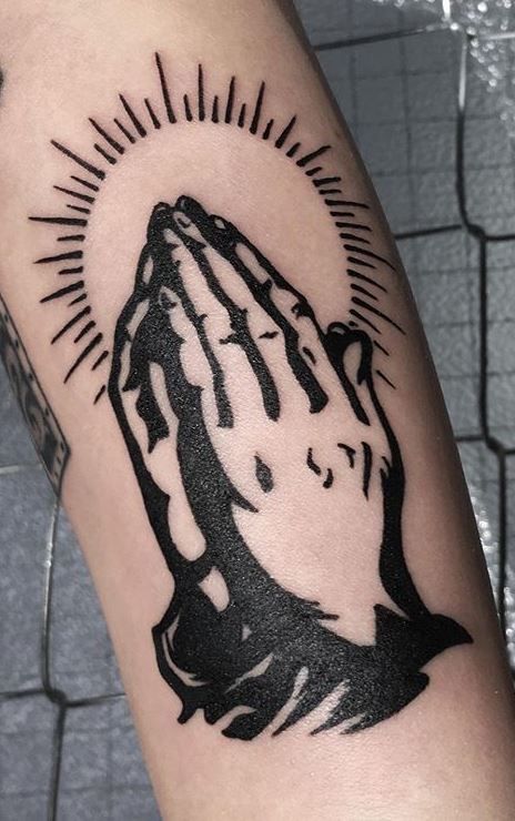Praying Hands Tattoo Ideas : Rosary, Realism, Shoulder, Chest, Neck, Back and More
