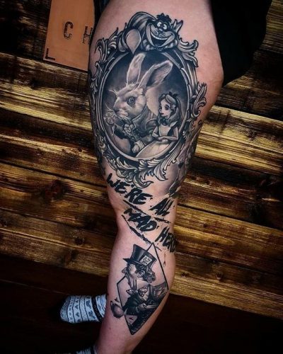 Immerse in the Magic: 15 Alice in Wonderland Tattoo Sleeves for