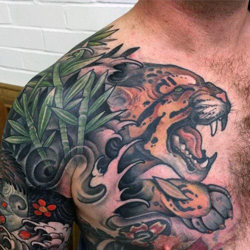 27 Chest Tiger Tattoo Ideas