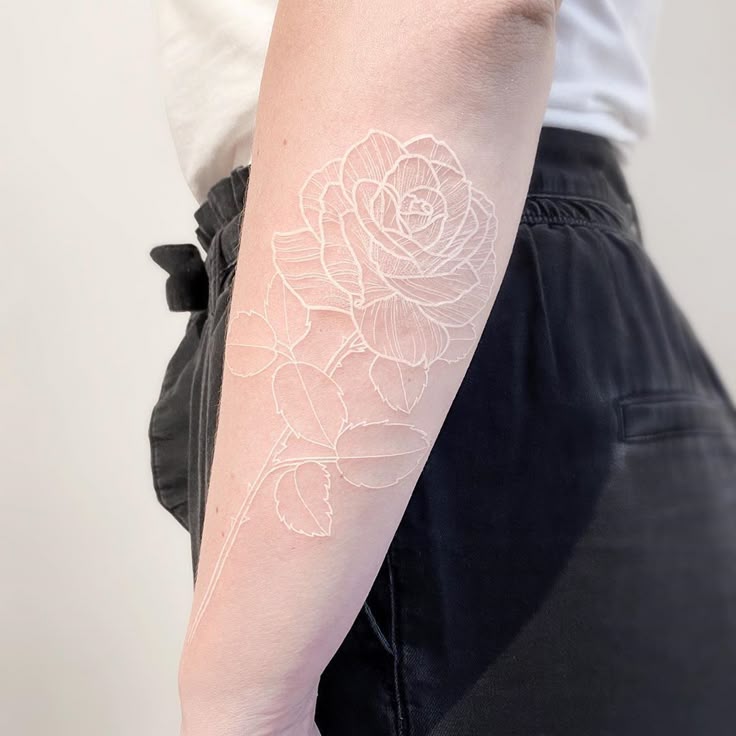 27 White Tattoo Ideas for Women and Men Aesthetic Designs on Dark Skin and More